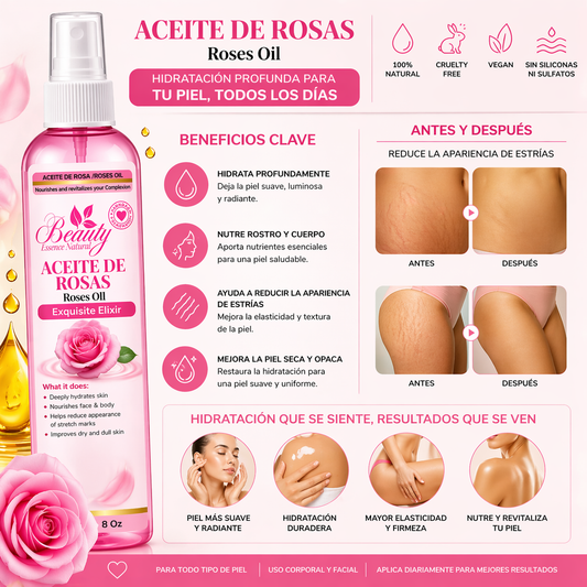 🌹 Rose Oil – Face & Body Hydrating Treatment